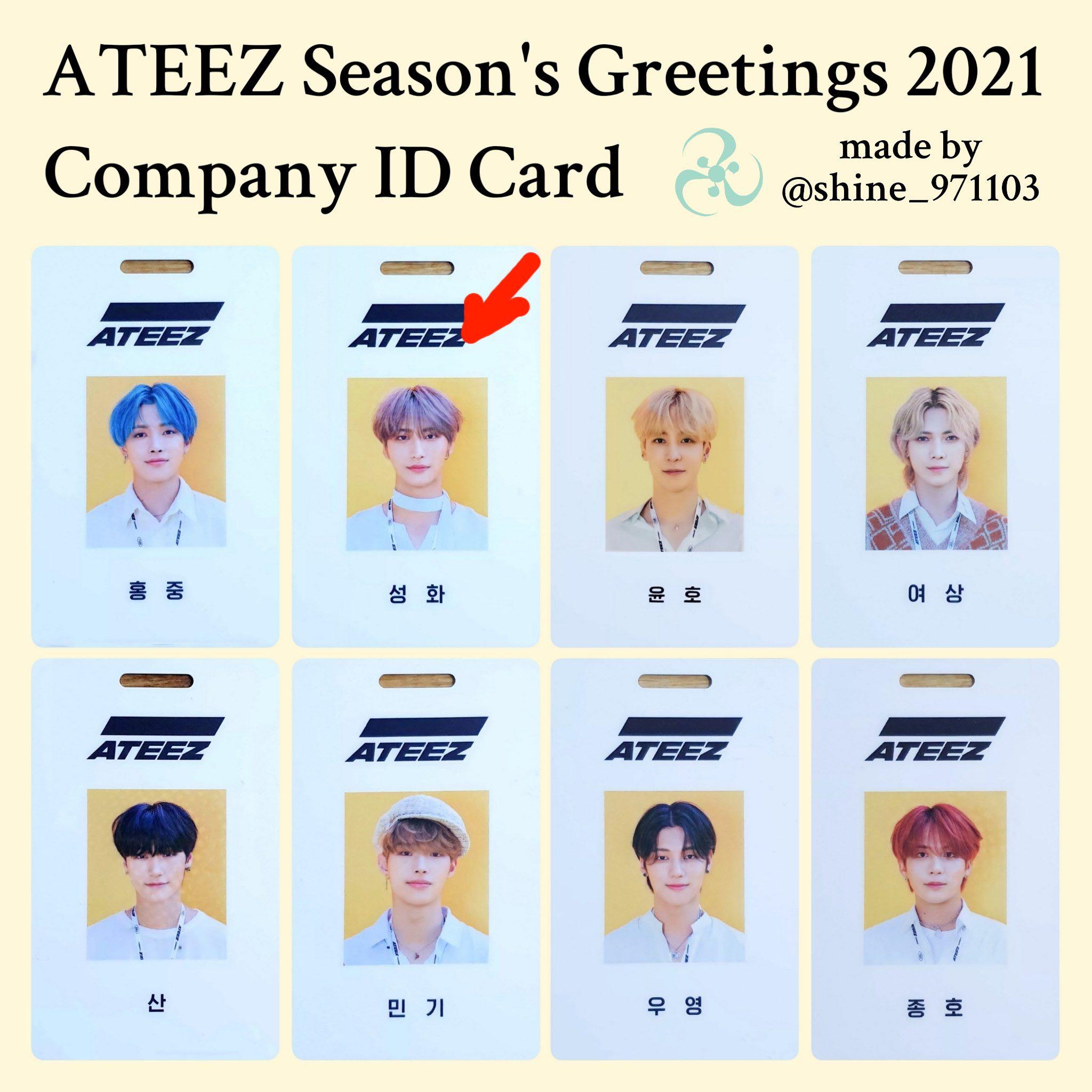 [LF/WTB] ATEEZ Season’s Greetings Seonghwa Lanyard & Company ID Card