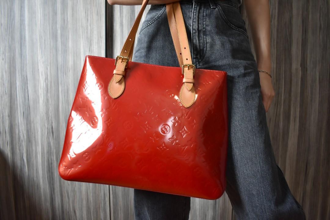 Pre-owned Louis Vuitton Monogram Vernis Brentwood Tote Bag