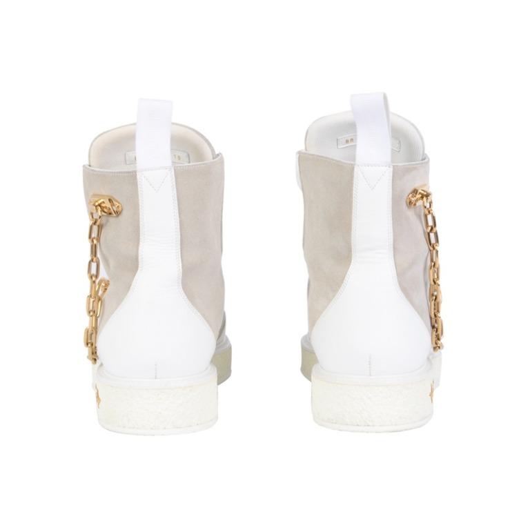 LOUIS VUITTON White Creeper Ankle Boots, Men's Fashion, Footwear, Sneakers  on Carousell
