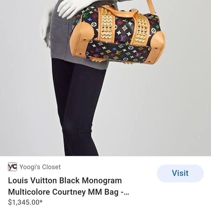 Preloved Louis Vuitton Black Multicolor Monogram Courtney MM Shoulder –  KimmieBBags LLC