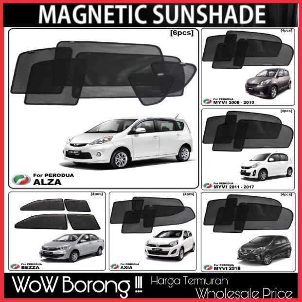 Magnetic Sunshade Perodua Myvi Old Lagi Best Icon Myvi New Alza Axia Viva Bezza Aruz Auto Accessories On Carousell