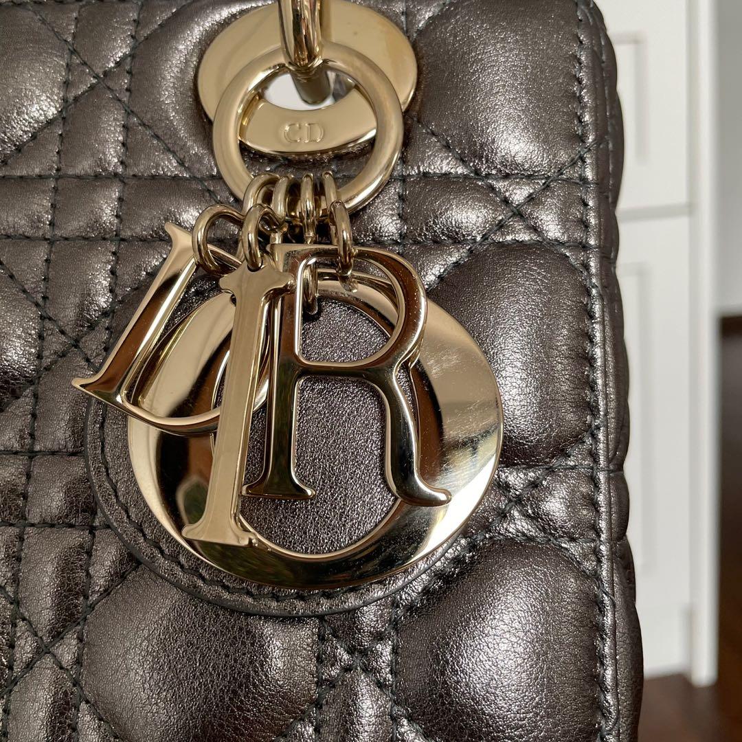 My ABC Lady Dior Gunmetal Metallic Calfskin GHW