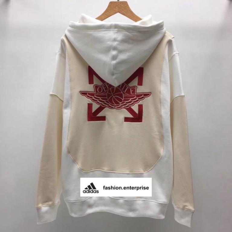Off white x sales jordan hoodie sail