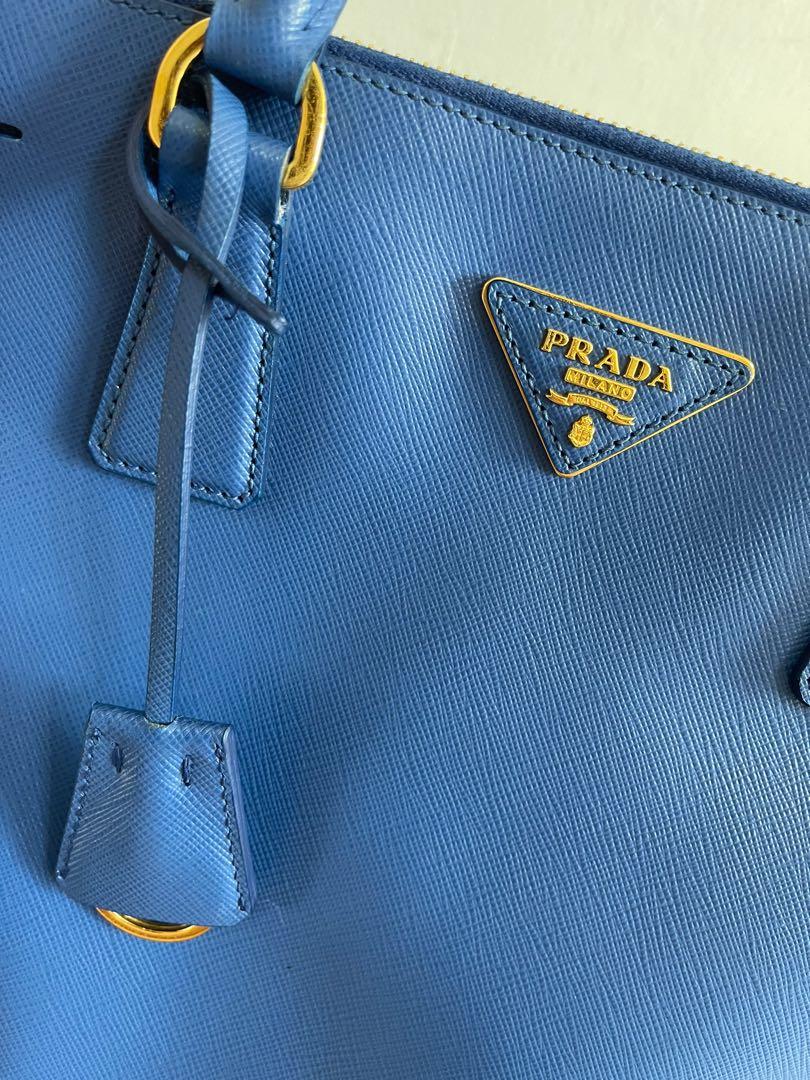 Saffiano Executive Small Tote Bag Azzurro