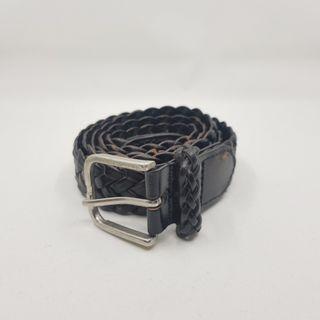 Pre-Loved UNIQLO leather woven belt, brown