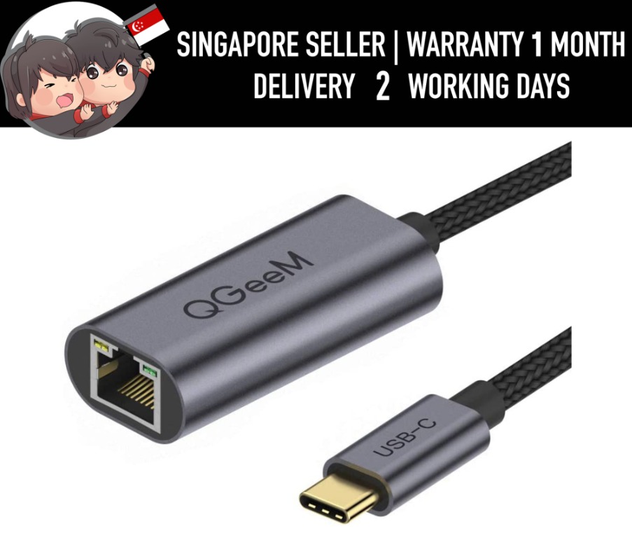 Type C To Gigabit PoE Ethernet Adapter 1000Mbps RJ45 Converters For Networking | UK