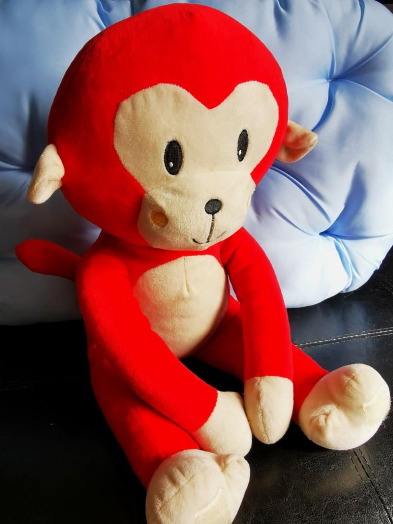 Red monkey stuffed animal shop
