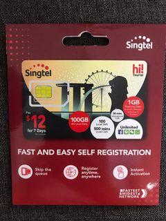 Singtel hi card $12 for 7 days