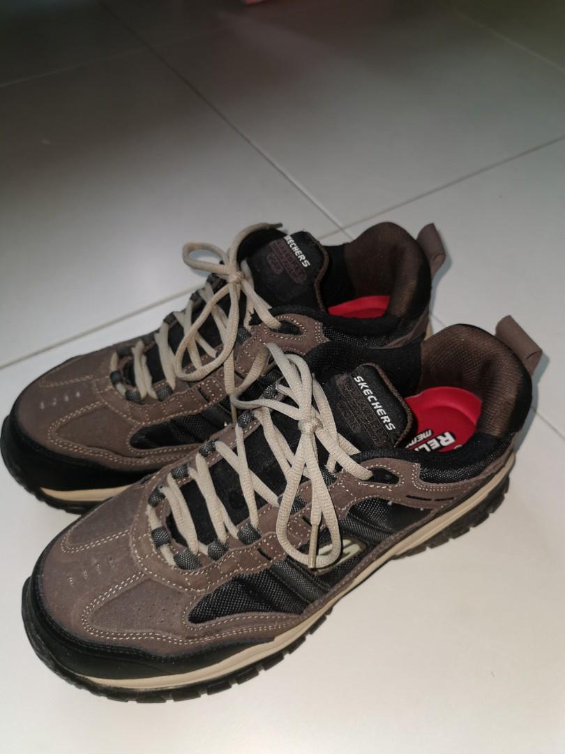 Sketchers Work Safety Boots, Steel Toe Slip Resistant, Memory Foam, Men's  Fashion, Footwear, Boots on Carousell