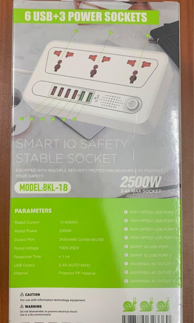 SMART IQ SAFETY STABLE SOCKET, TV & Home Appliances, Electrical