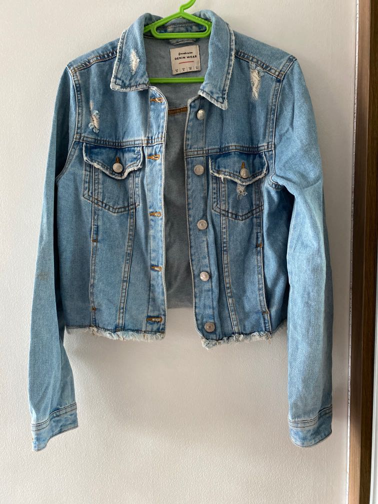 Stradivarius Cropped Denim Jacket 