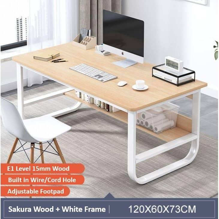 Stylish Simple Modern Pc Laptop Computer Student Study Writing Office Table Soho Wfh Meja Belajar Komputer Home Furniture Furniture On Carousell
