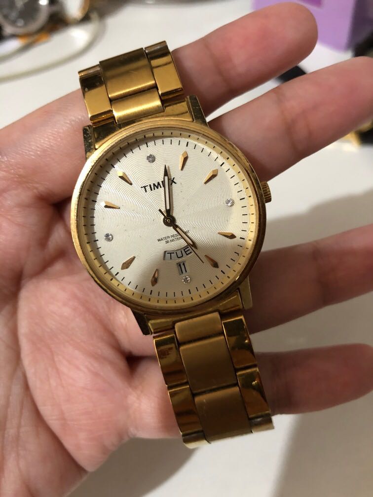 Timex golden watch on sale for ladies