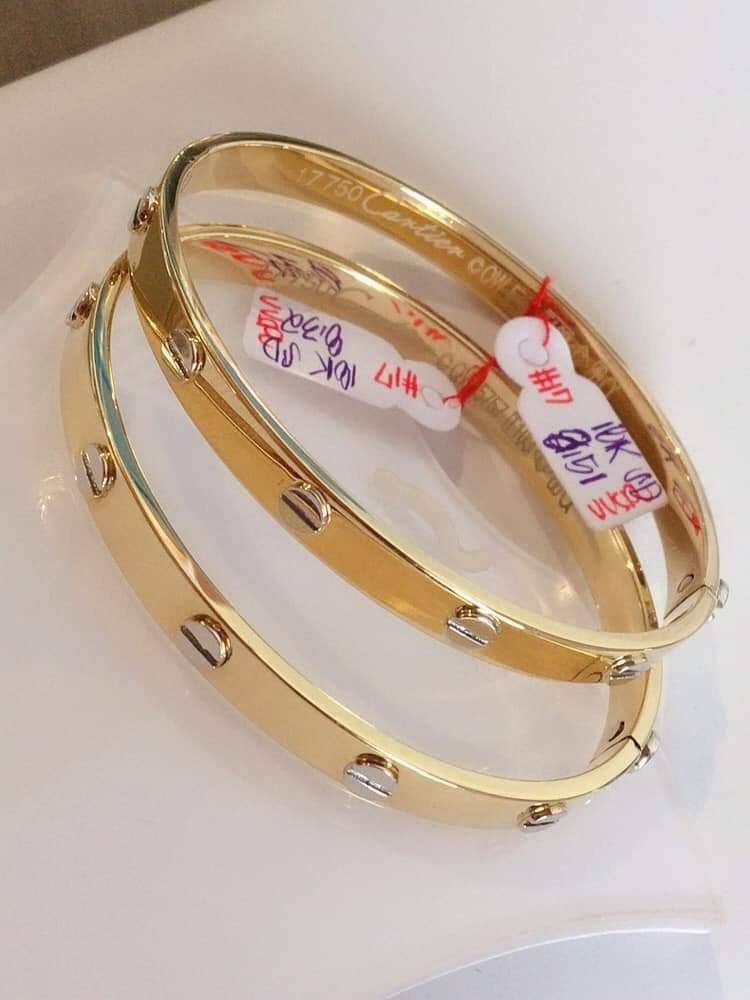 Cartier bracelet two tone sale