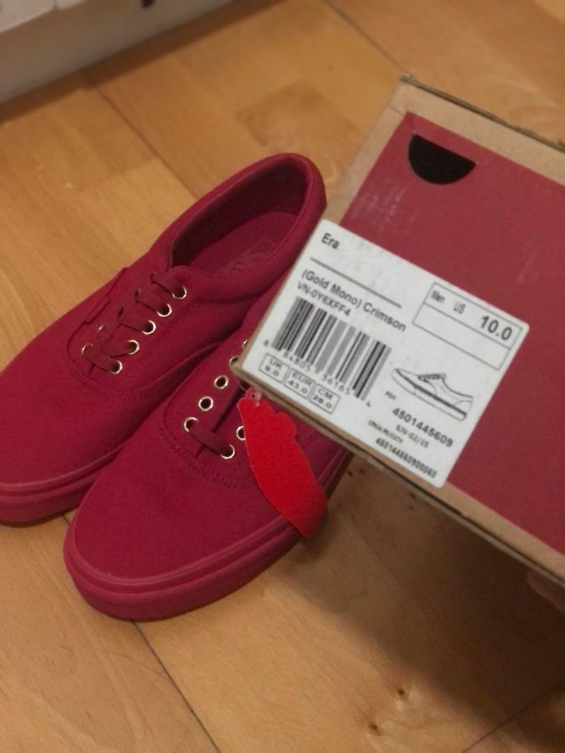 red monochrome vans
