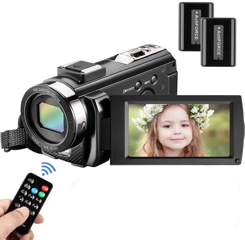 Video Camera Camcorder MELCAM 1080P 30FPS 24MP 16X Digital Zoom 3