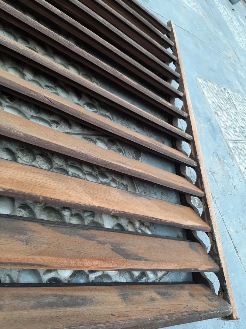 Wooden jalousie windows, Furniture & Home Living, Office Furniture