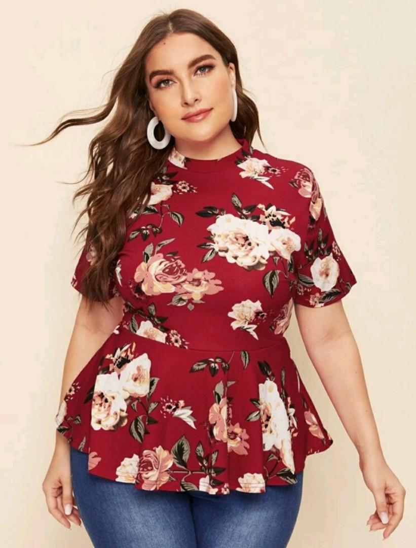 mock neck plus size tops