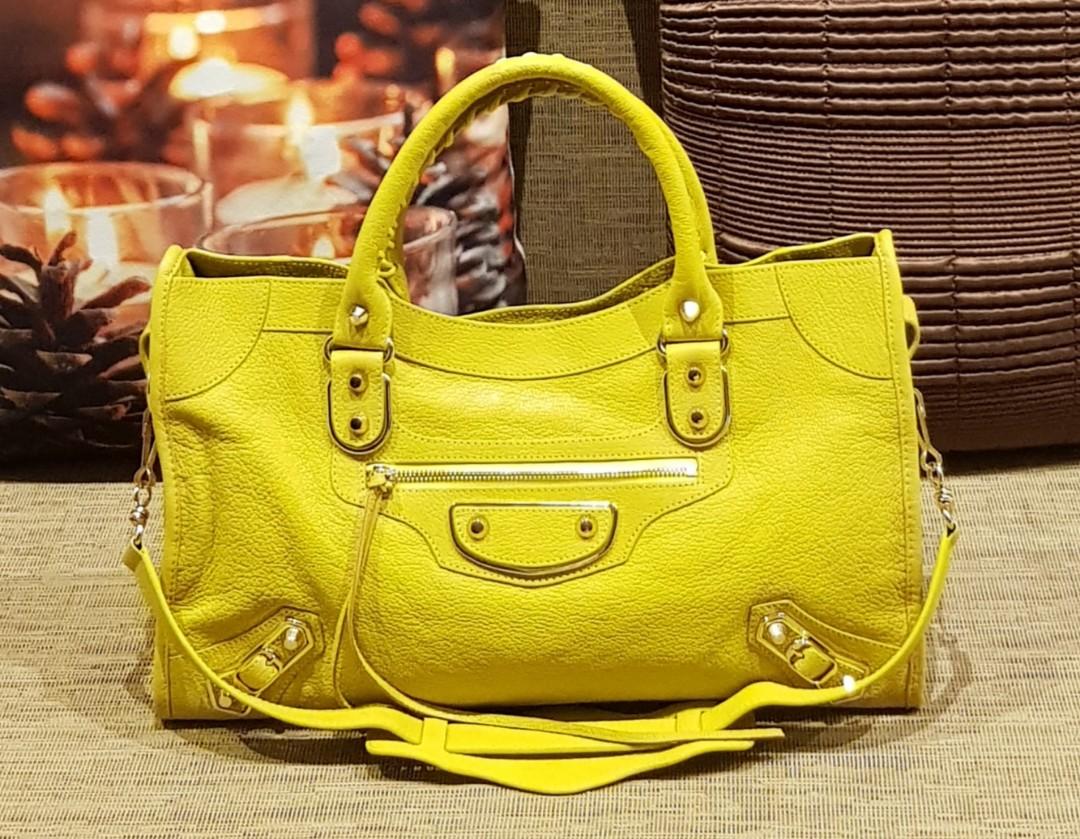 Balenciaga Yellow XS Le Cagole Shoulder Bag  SSENSE