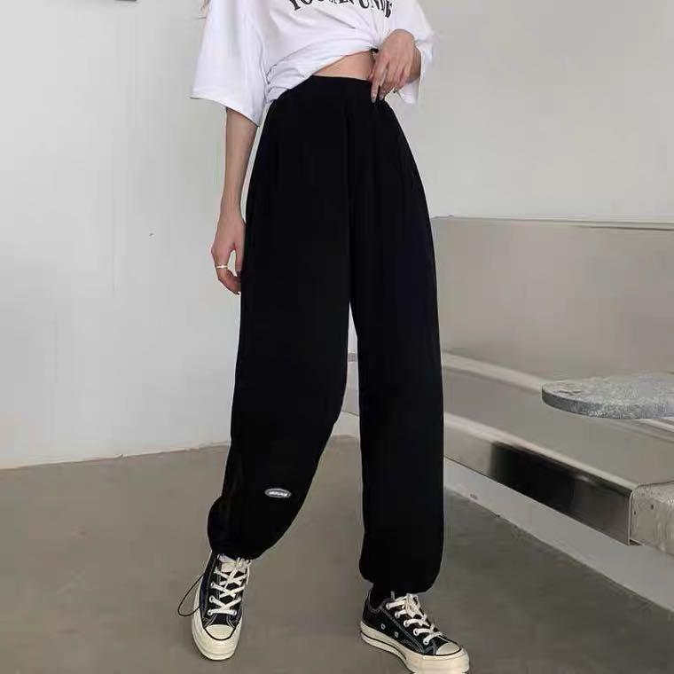 1159 (3 COLOURS) white / grey / black set ripped sweatpants sweats knee and  bralette crop spaghetti strap top ulzzang korean vintage retro, Women's  Fashion, Bottoms, Other Bottoms on Carousell
