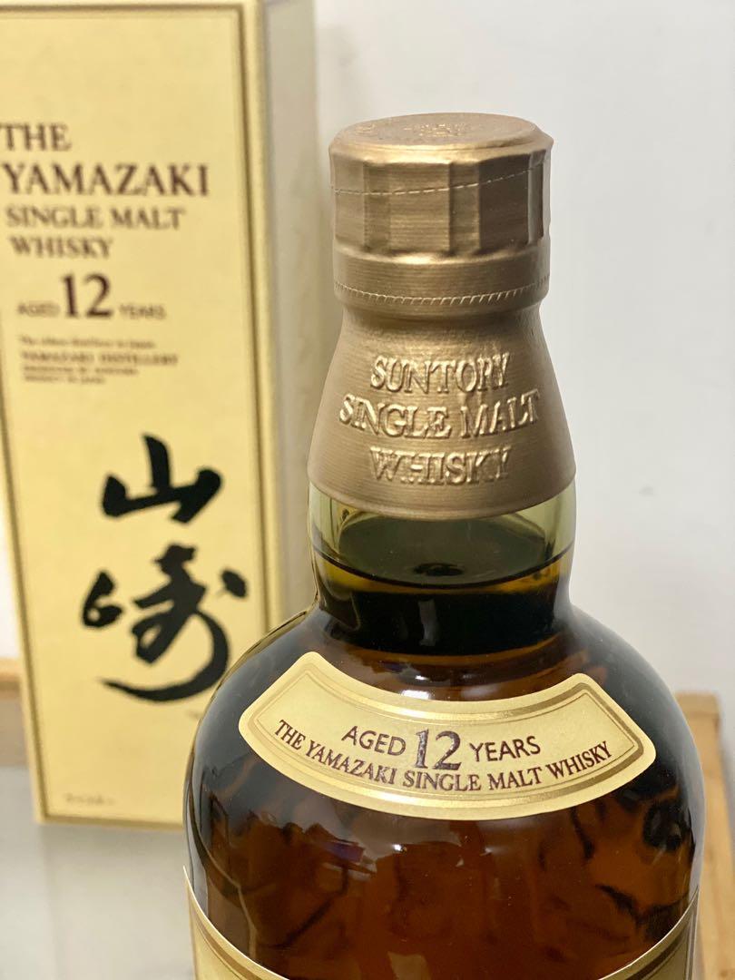 日本威士忌山崎 金花頭 連盒, 嘢食& 嘢飲, 酒精飲料  l