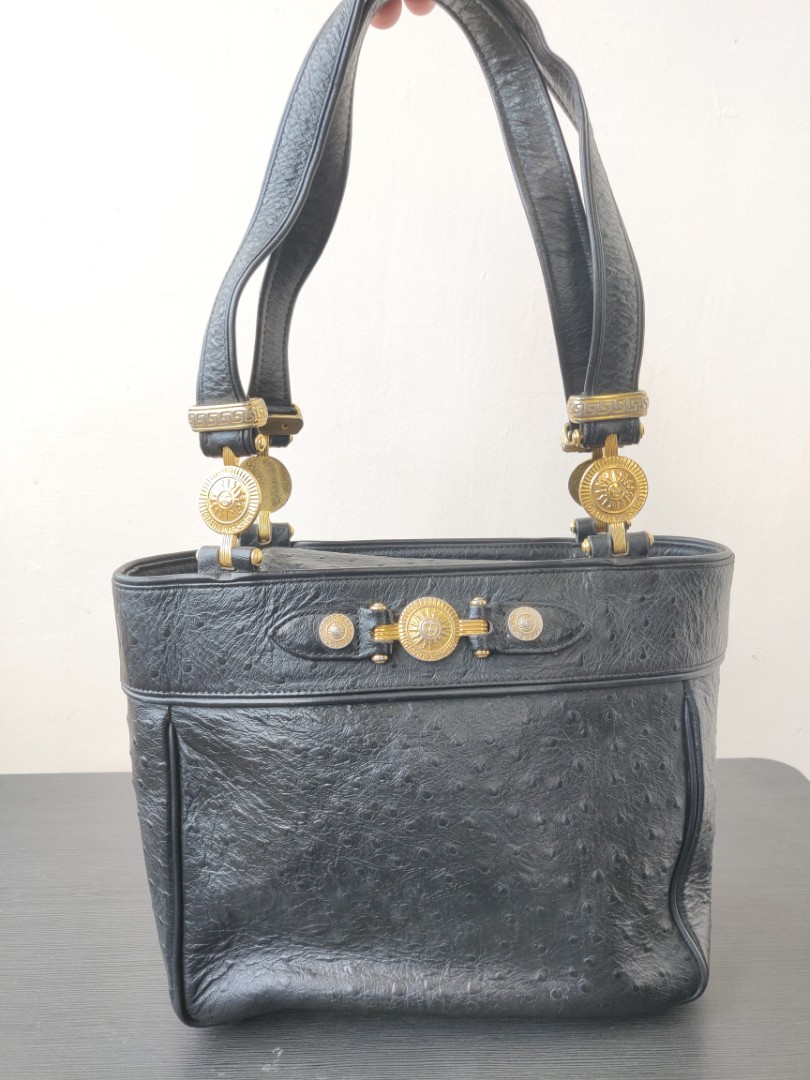 ❤️ Authentic Versace Ostrich Leather 