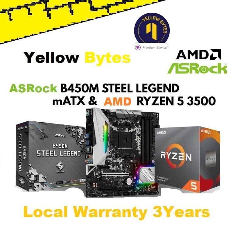 RYZEN 5 3500 + ASRock B450M +グラボ メモリ セット 可愛い通販サイト ...