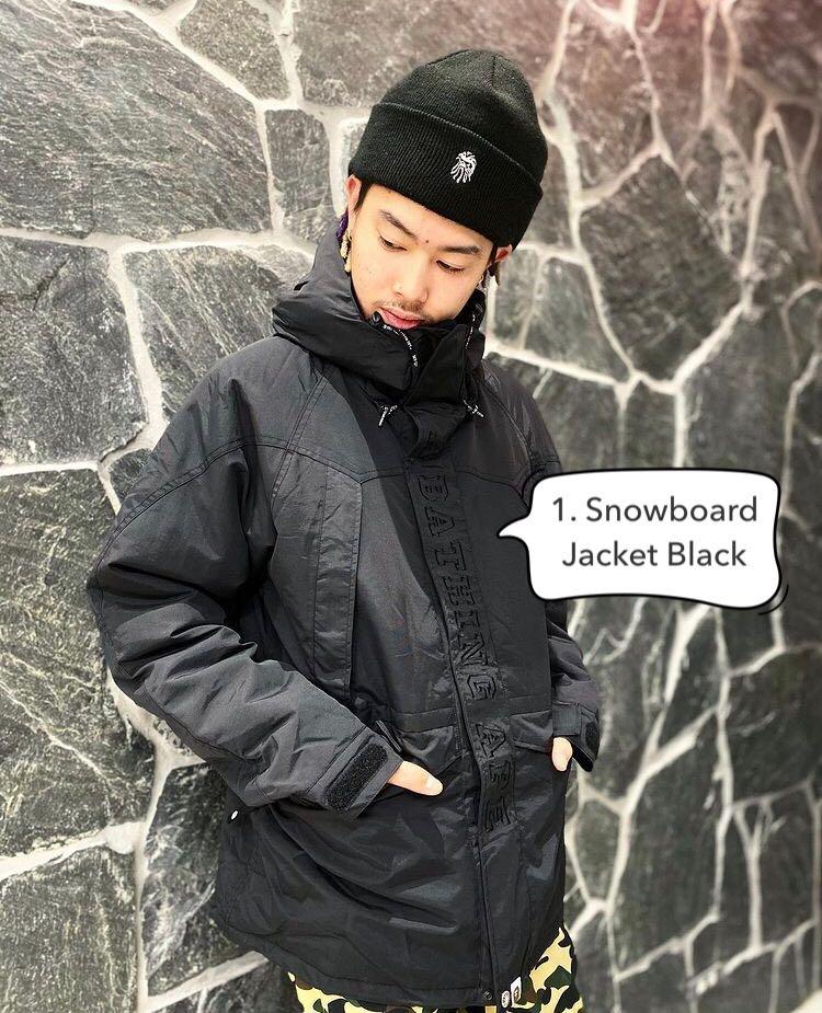 Bape happy new year snowboard jacket black online