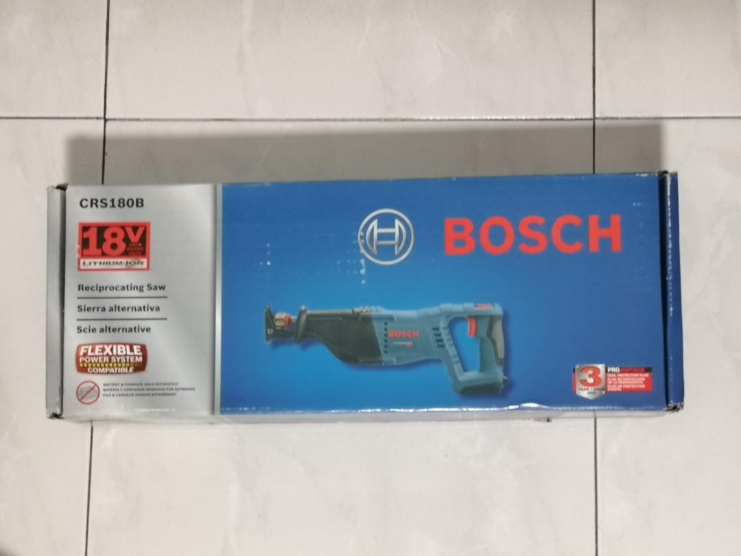 Bosch Bare Tool CRS180B 18 Volt Lithium Ion Reciprocating Saw NEW Furniture Home Living Home Improvement Organisation Home Improvement Tools Accessories on Carousell