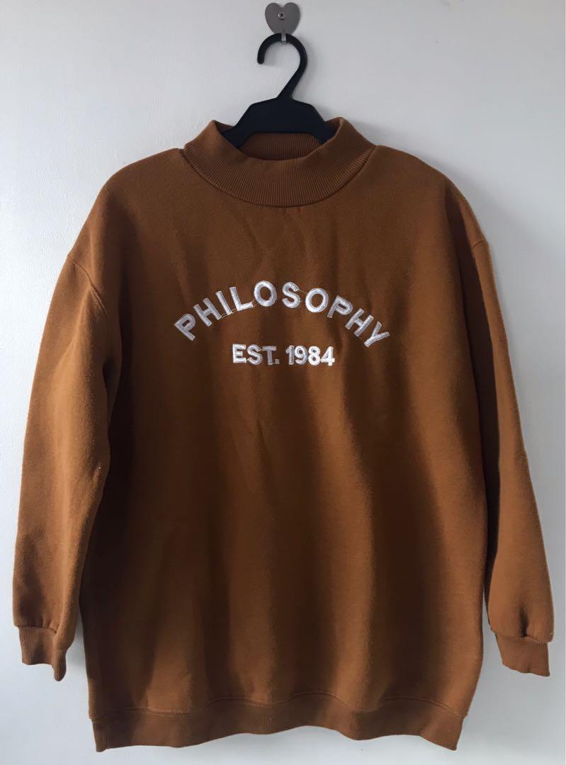 brown pullover sweater