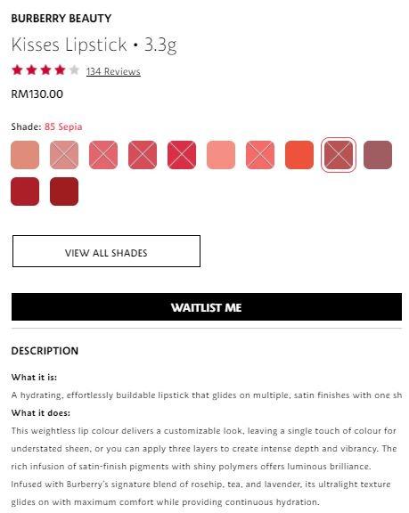 Burberry Kisses Lipstick Mini in Sepia
