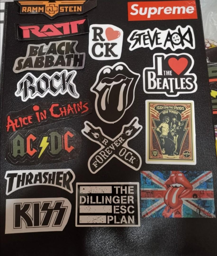 C7 Rock Music Band Sticker Stickers Part 1 radiohead nofx slipknot kiss ...