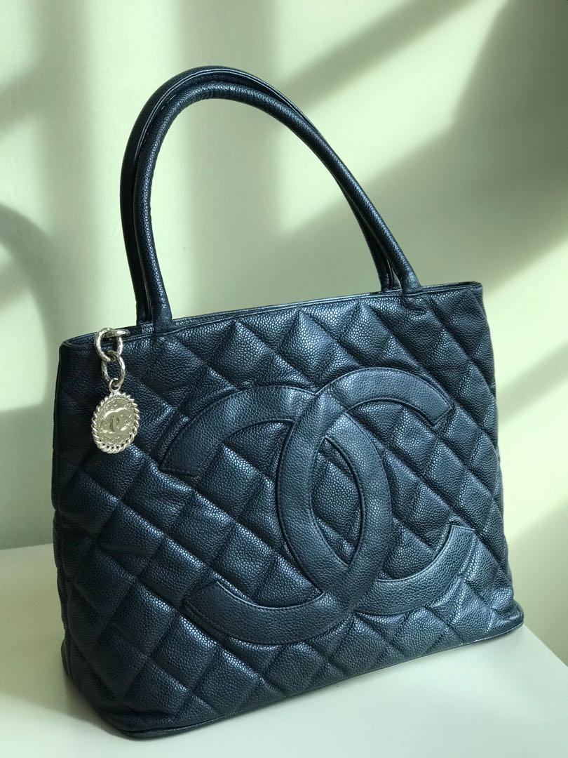Chanel Medallion Bag With Large Woven Leather Strap