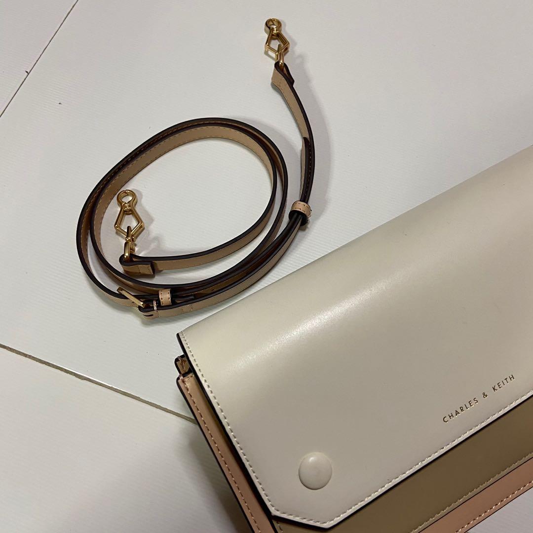 Charles and keith two tone shop mini clutch bag