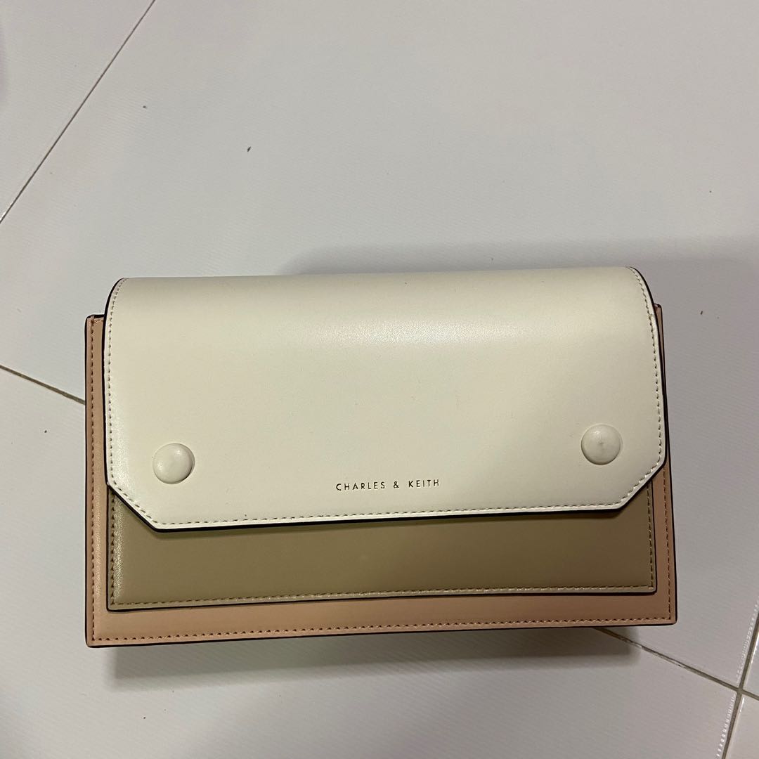 Charles Keith Two Tone Mini Clutch Bag Women s Fashion Bags