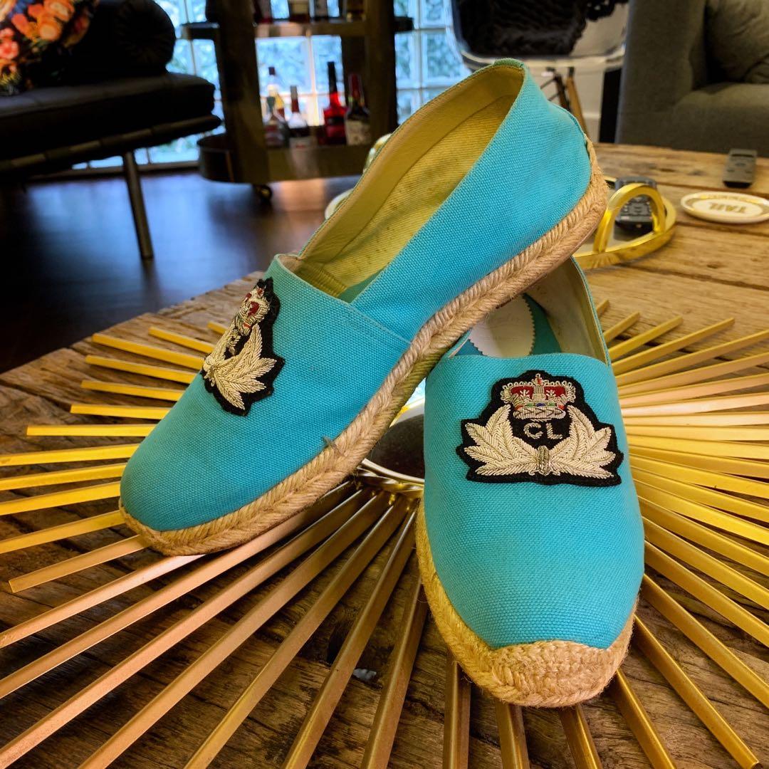 Christian Louboutin Canvas Mens Nanou Orlato Flat Espadrilles