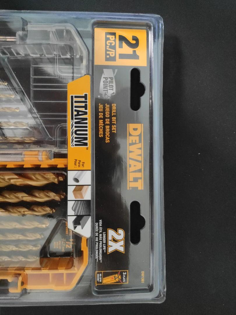 Dewalt Titanium Drill bit set 21 pieces DW1361 Commercial