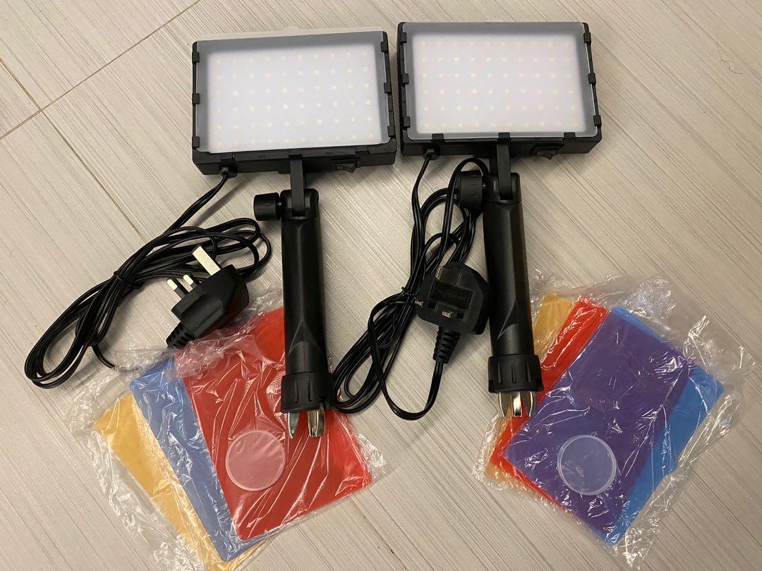 EMART 60 LED Continuous Portable Photography Lighting Kit for Table Top  Photo Video Studio Light Lamp with Color Filters - 2 Packs