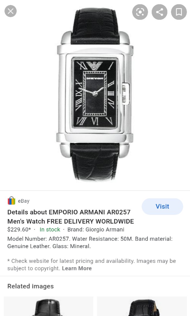 Armani online watch website