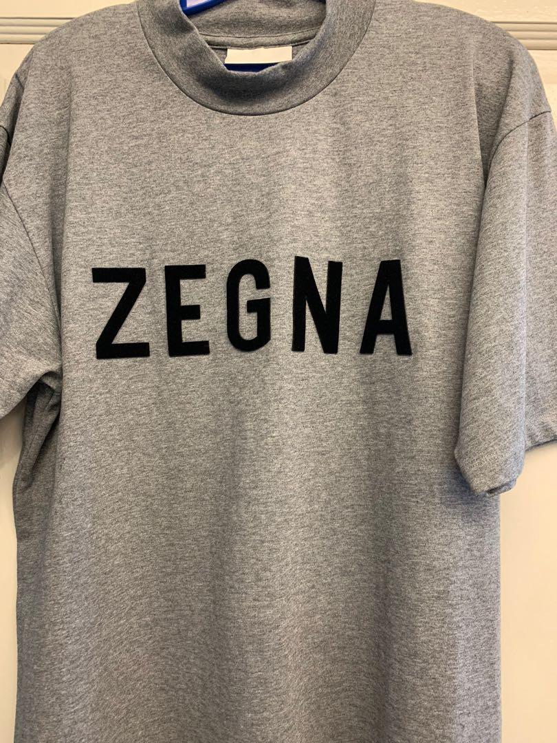 FEAR OF GOD X ZEGNA OVERSIZED LOGO TEE, Men's Fashion, Tops & Sets