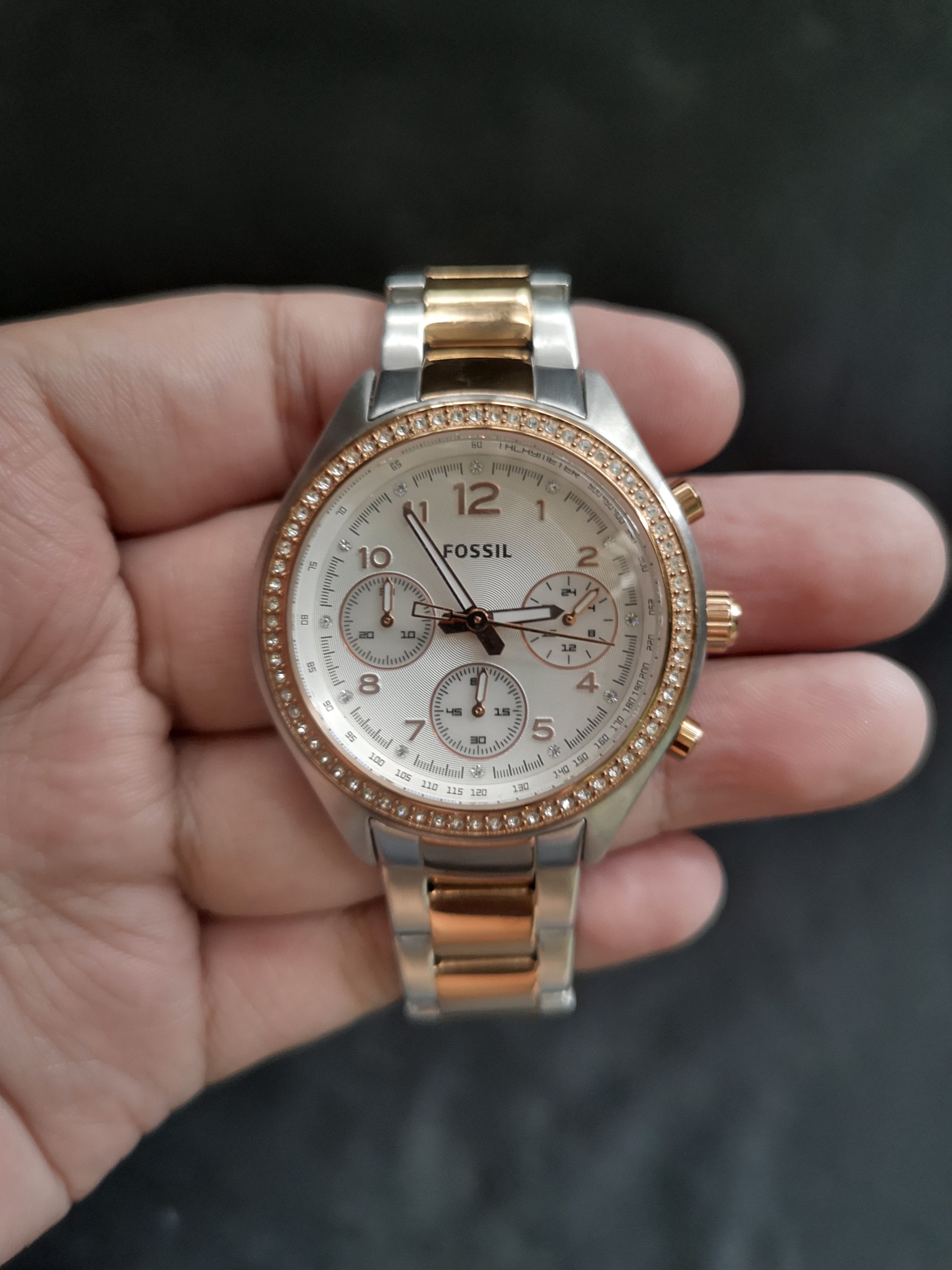 Fossil watch women's chronograph on sale