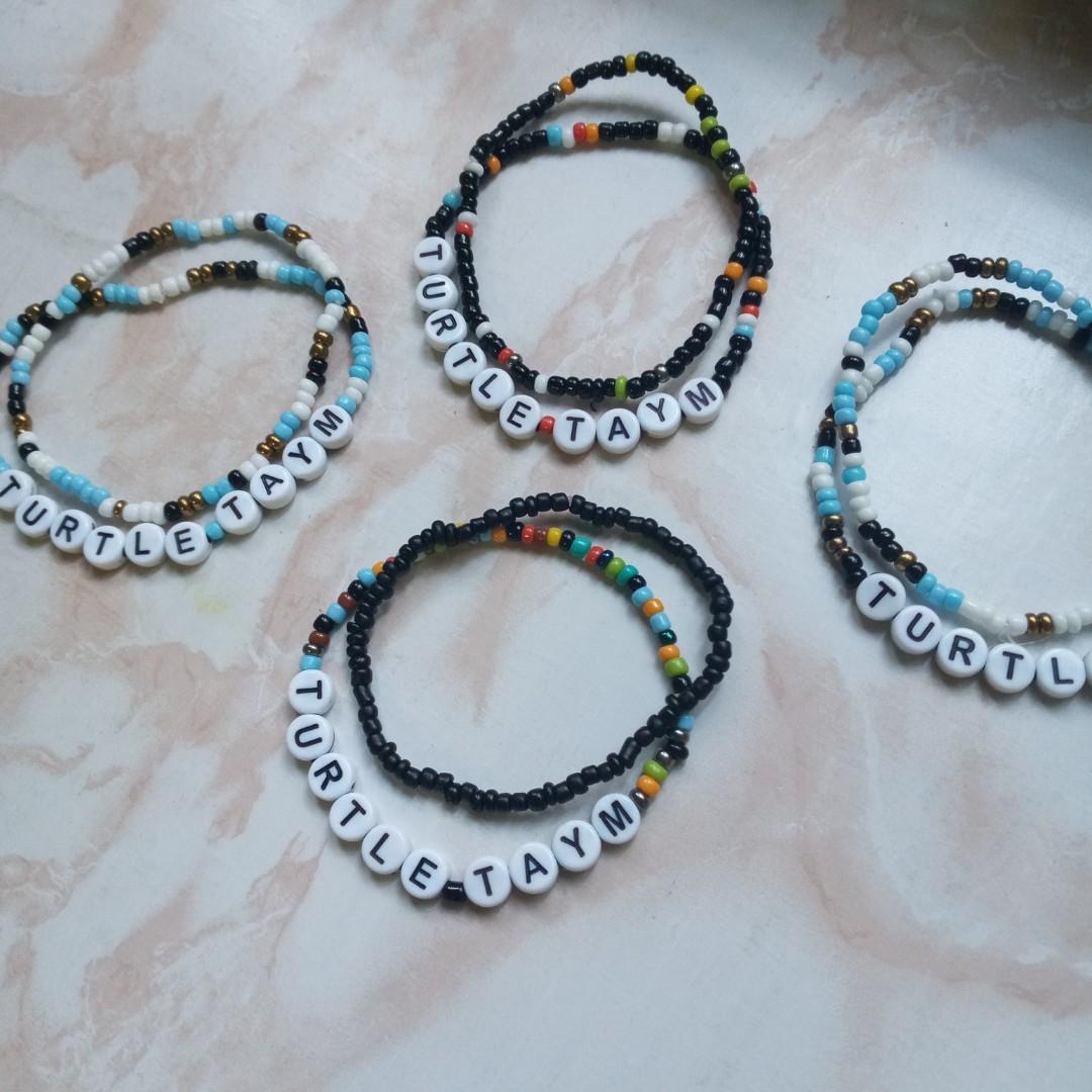 beaded name bracelet custom friendship letter bead bracelet