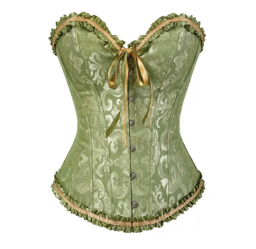 Green lace up corset Clearance
