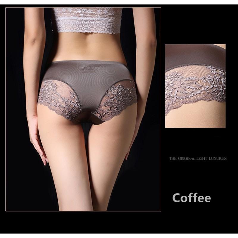 Sexy Underwear Smooth Ice Silk Seamless Lingerie Underpants