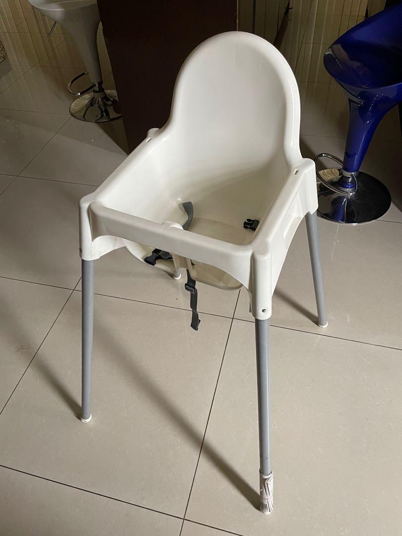 High chair shop no tray