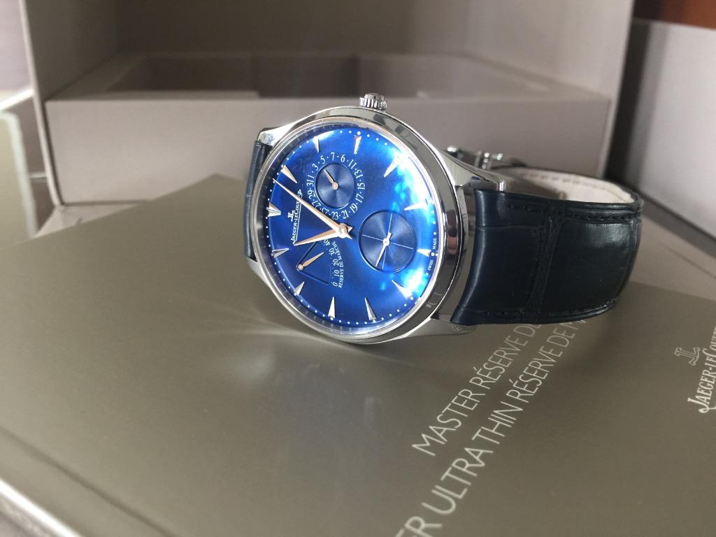 Jaeger LeCoultre Master Ultra Thin Reserve de Marche 39mm Blue Lacquered Dial