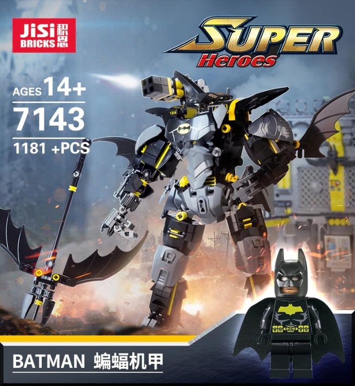 Jisi Bricks DC The Lego Armored Batman Bat Man Armour Suit Mech Robot Lepin  Model Block Figure Toy, Hobbies & Toys, Toys & Games on Carousell
