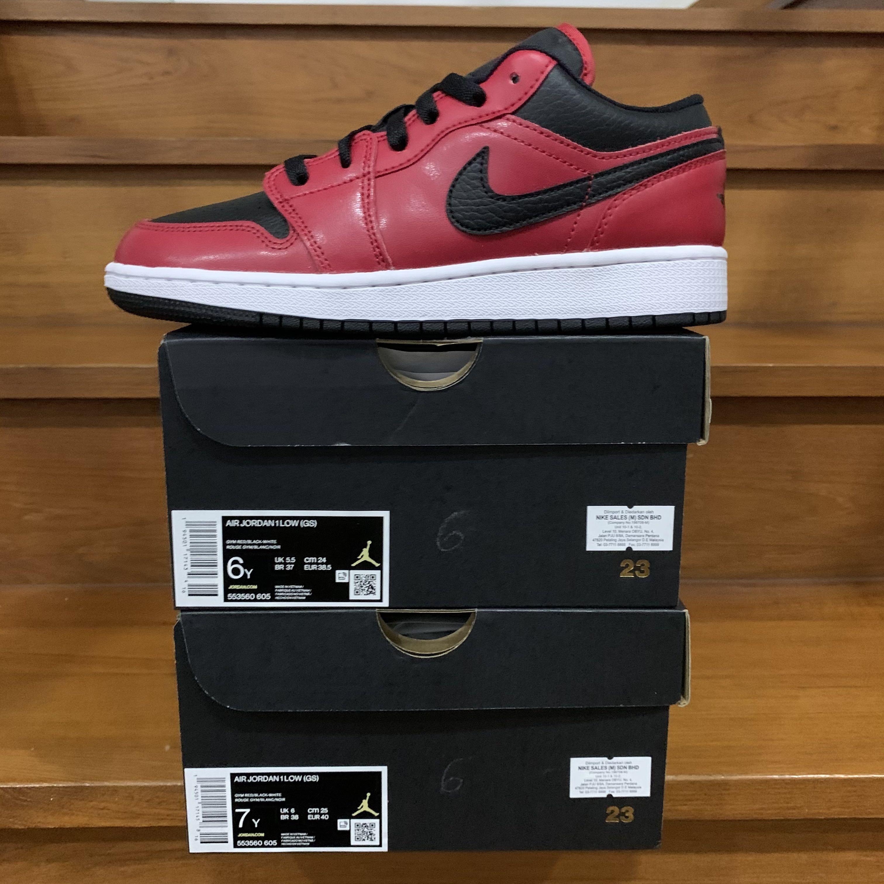 Air jordan 1 cheap low gym red black