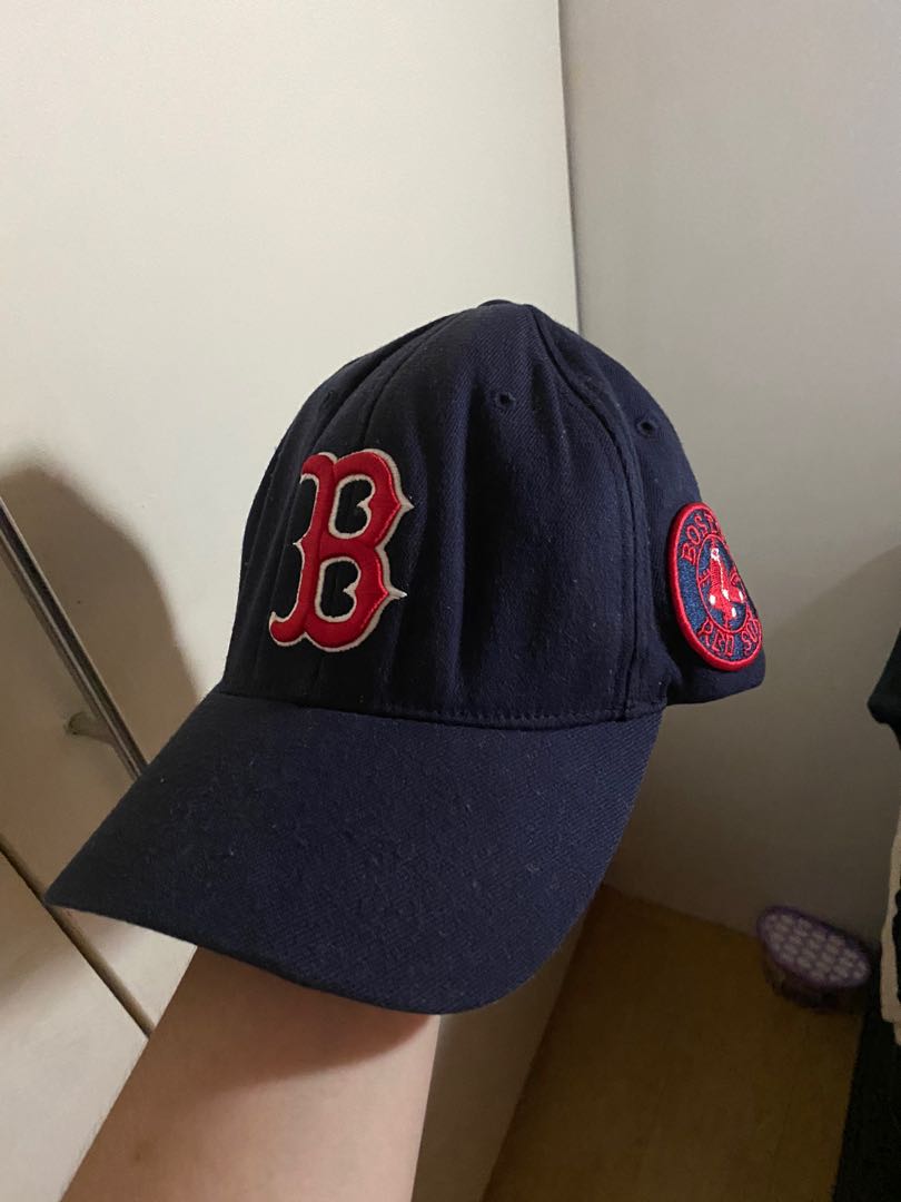 Strapback Boston Red Sox Cap Navy Wool  47 Brand Reference  7623   Chapellerie Traclet