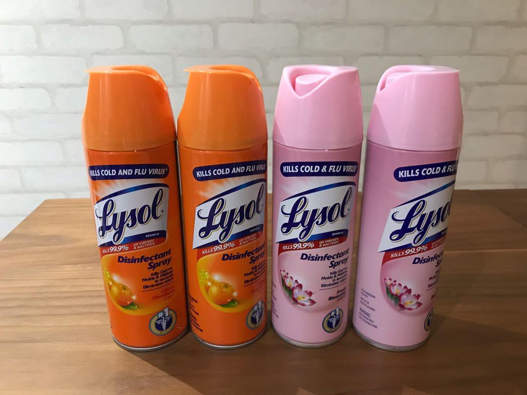Lysol Disinfectant Spray 340g, Furniture & Home Living, Cleaning & Homecare Supplies, Detergents
